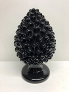 Pigna Ceramica Caltagirone cm H.30 Artigianale Nero DD CERAMICHE SICILIANE