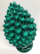 Pigna Ceramica Caltagirone cm H.30 Artigianale Verde Cristallo DD CERAMICHE SICILIANE