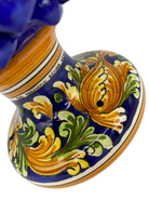 Pigna Ceramica Caltagirone cm H.35 Artigianale Blu Base Decorata - DD CERAMICHE SICILIANE