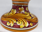 Pigna Ceramica Caltagirone cm H.35 Artigianale Bordeaux Base Decorata DD CERAMICHE SICILIANE