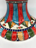 Pigna Ceramica Caltagirone cm H.40 Artigianale Blu Base Decorata 2021 - DD CERAMICHE SICILIANE