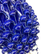 Pigna Ceramica Caltagirone cm H.40 Artigianale Blu Notte Base Decorata DD CERAMICHE SICILIANE