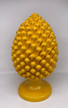 Pigna Ceramica Caltagirone cm H.40 Artigianale Giallo DD CERAMICHE SICILIANE