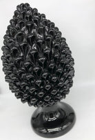 Pigna Ceramica Caltagirone cm H.40 Artigianale Nero DD CERAMICHE SICILIANE