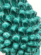 Pigna Ceramica Caltagirone cm H.40 Artigianale Verde Cristallo DD CERAMICHE SICILIANE