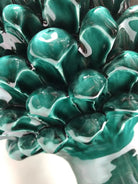Pigna Ceramica Caltagirone cm H.40 Artigianale Verde Cristallo DD CERAMICHE SICILIANE