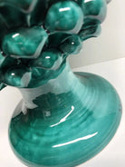 Pigna Ceramica Caltagirone cm H.40 Artigianale Verde Cristallo DD CERAMICHE SICILIANE