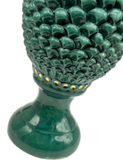 Pigna Ceramica Caltagirone cm H.45 Artigianale Verde Linea Luis DD CERAMICHE SICILIANE