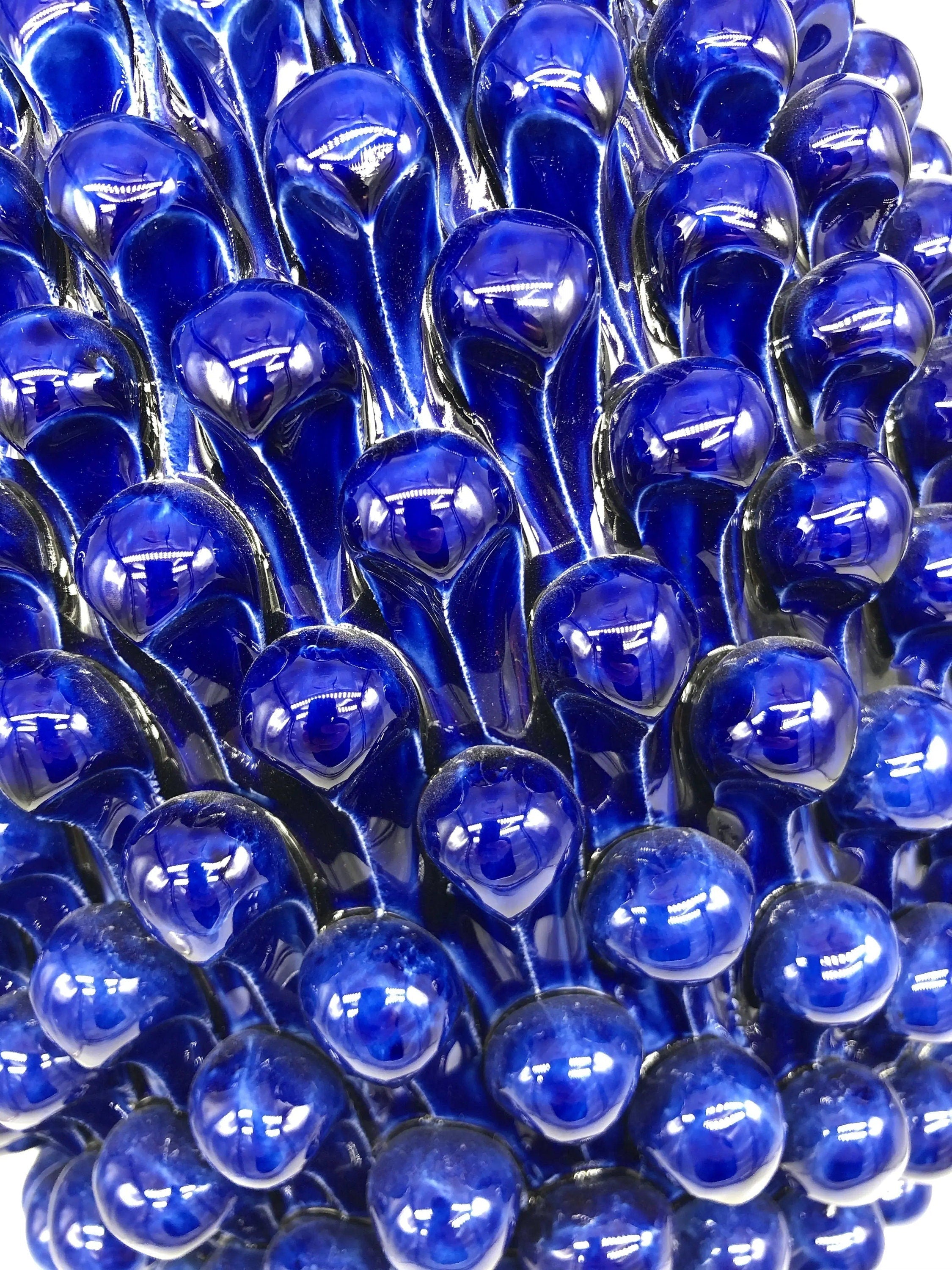 Pigna Ceramica Caltagirone cm H.50 Artigianale Blu DD CERAMICHE SICILIANE