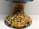 Pigna Ceramica Caltagirone cm H.50 Artigianale Celeste Base Decorata DD CERAMICHE SICILIANE