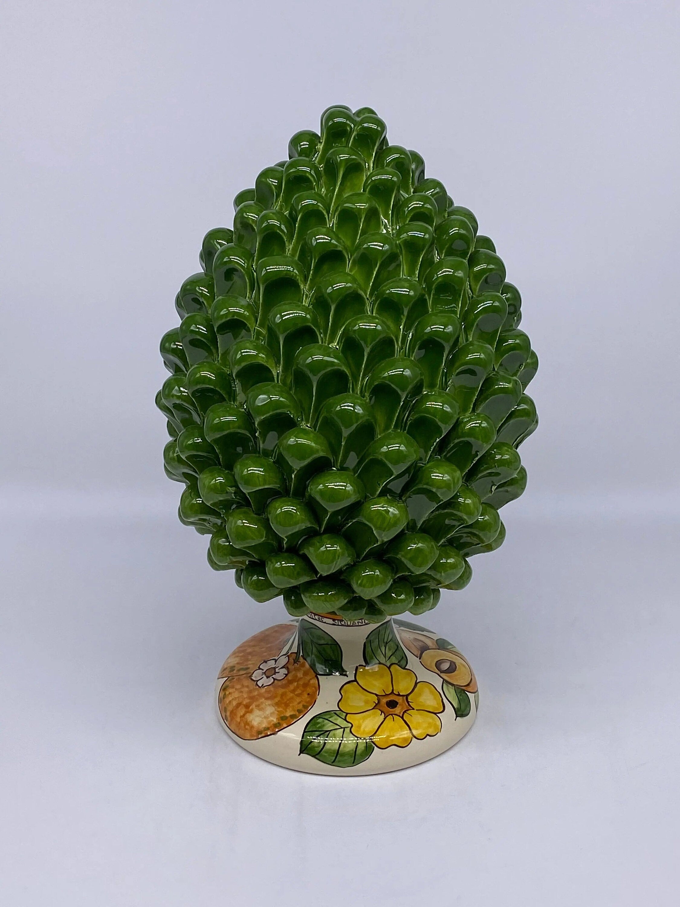 Pigna Ceramica Caltagirone Linea “4 stagioni” cm H.30 Artigianale DD CERAMICHE SICILIANE