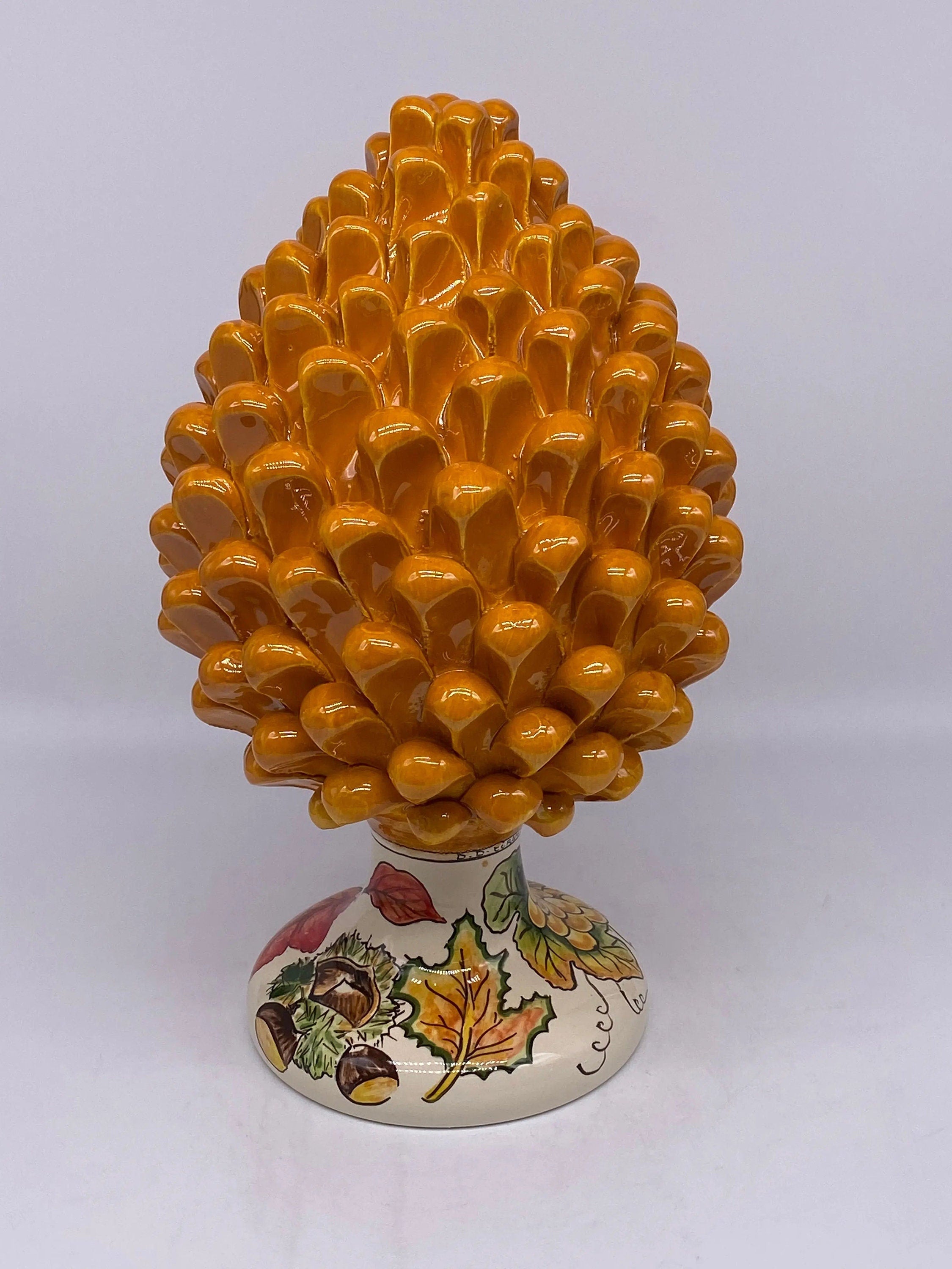 Pigna Ceramica Caltagirone Linea “4 stagioni” cm H.30 Artigianale DD CERAMICHE SICILIANE