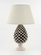 Pigna Lume TDS Ceramica Caltagirone cm H.37 Artigianale Beige Fumè - LAMPADE
