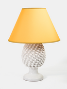 Pigna Lume TDS Ceramica Caltagirone cm H.37 Artigianale Bianco - LAMPADE