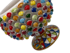 Portavaso Mezza Pigna Ceramica Caltagirone cm H.20 L.20 Artigianale “Carretto” DD CERAMICHE SICILIANE