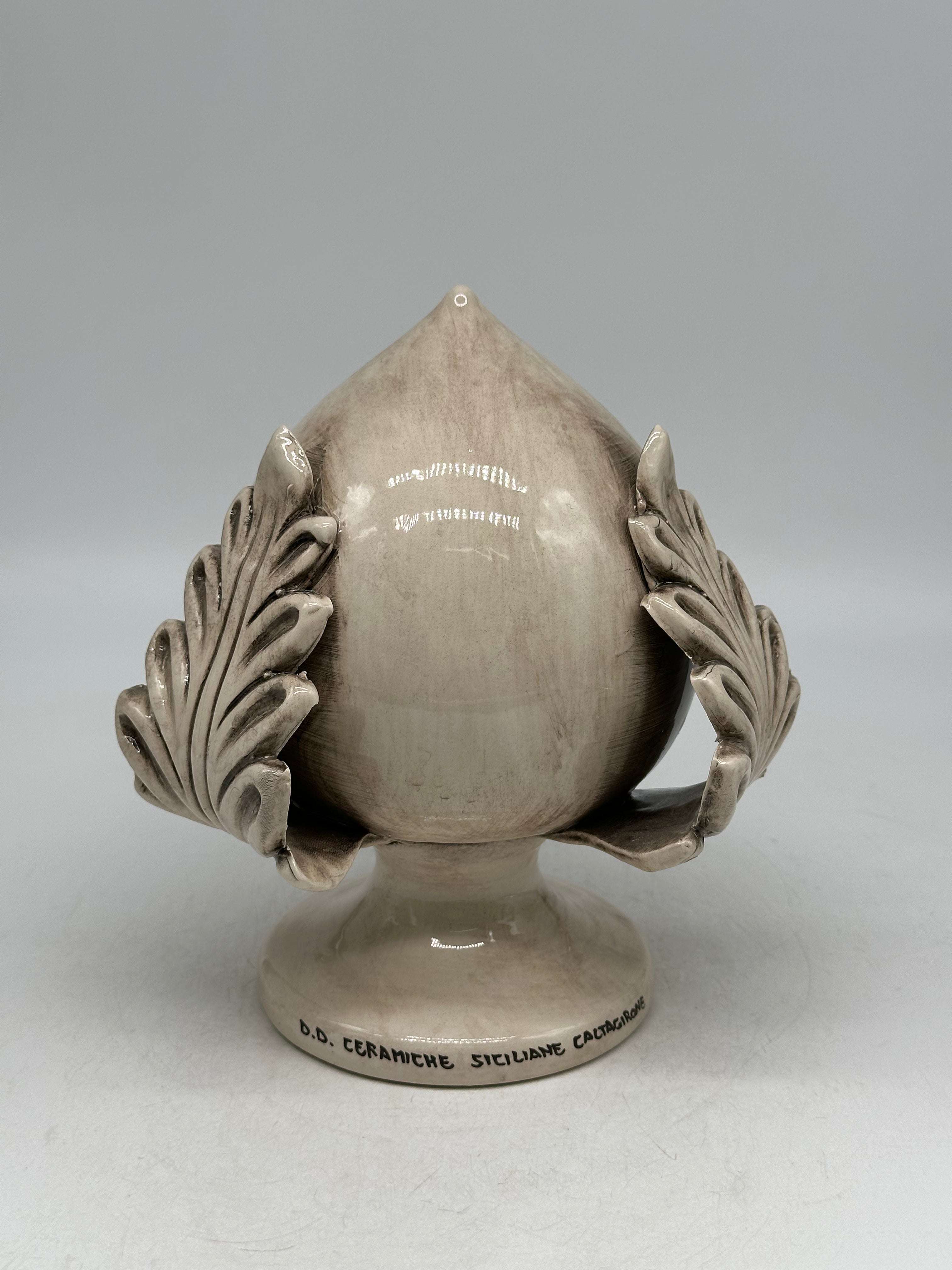 Pumo Ceramica Caltagirone cm H.20 Artigianale Écru - PUMI