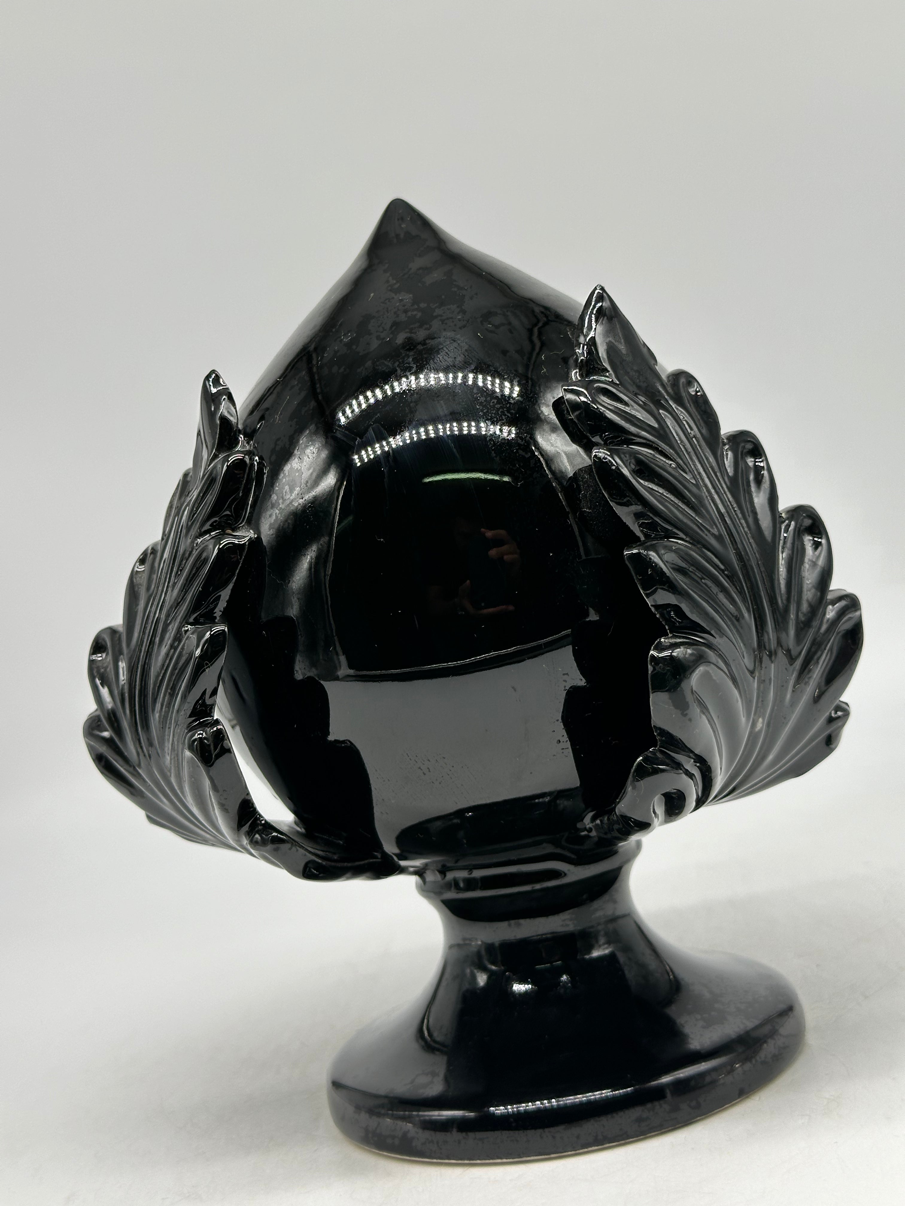 Pumo Ceramica Caltagirone cm H.20 Artigianale Nero - PUMI