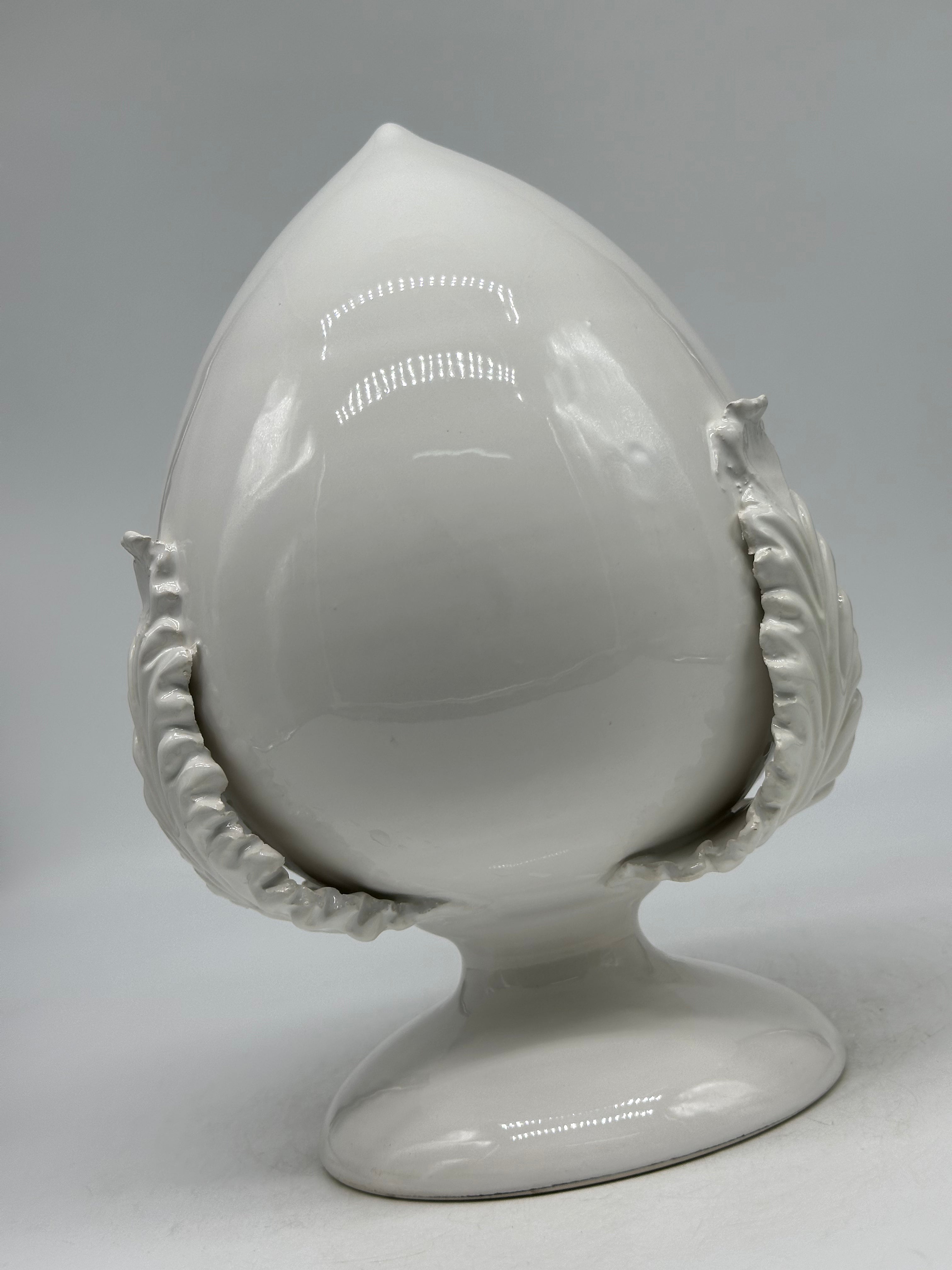 Pumo Ceramica Caltagirone cm H.25 Artigianale Bianco - PUMI