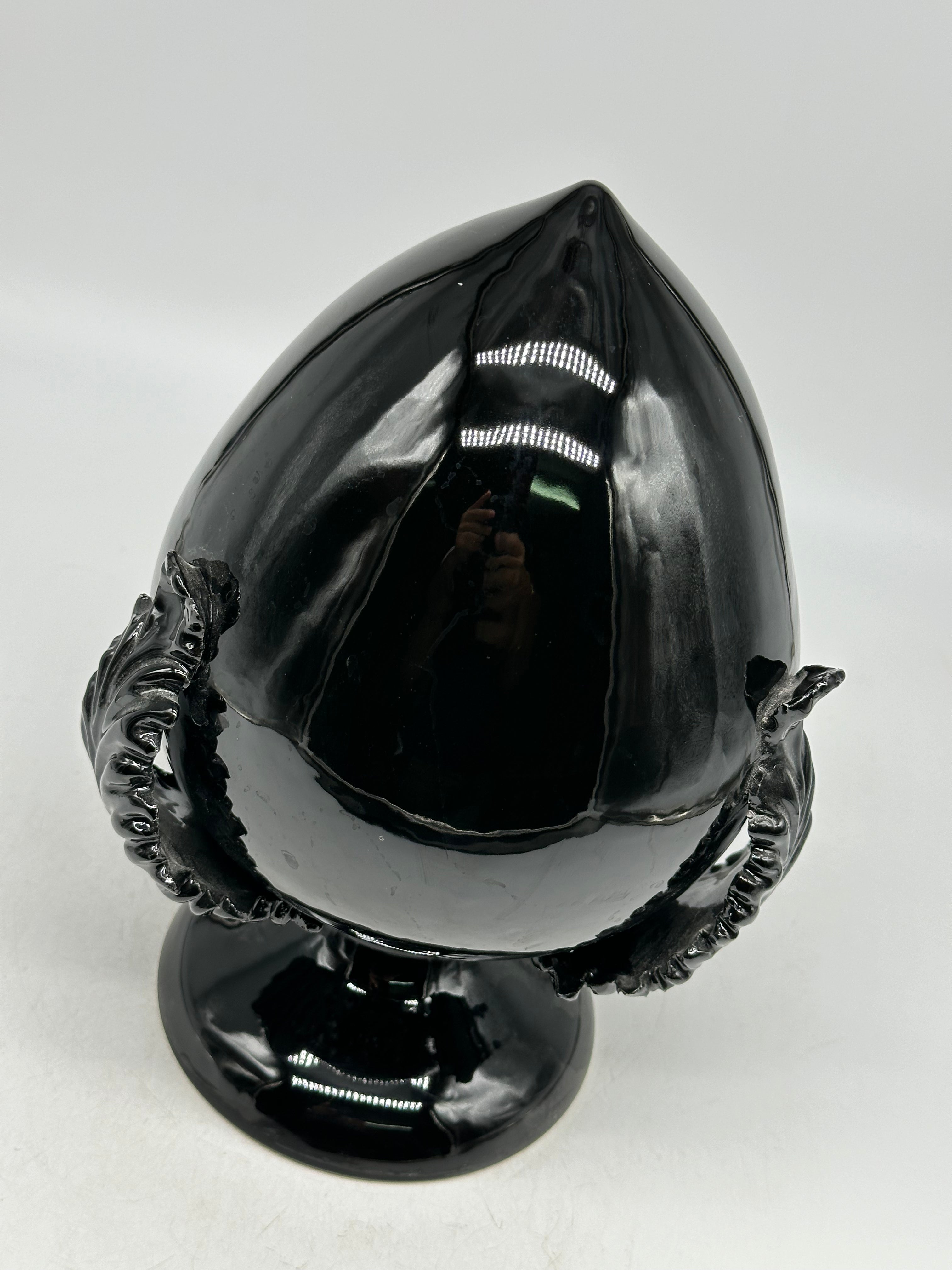 Pumo Ceramica Caltagirone cm H.25 Artigianale Nero - PUMI