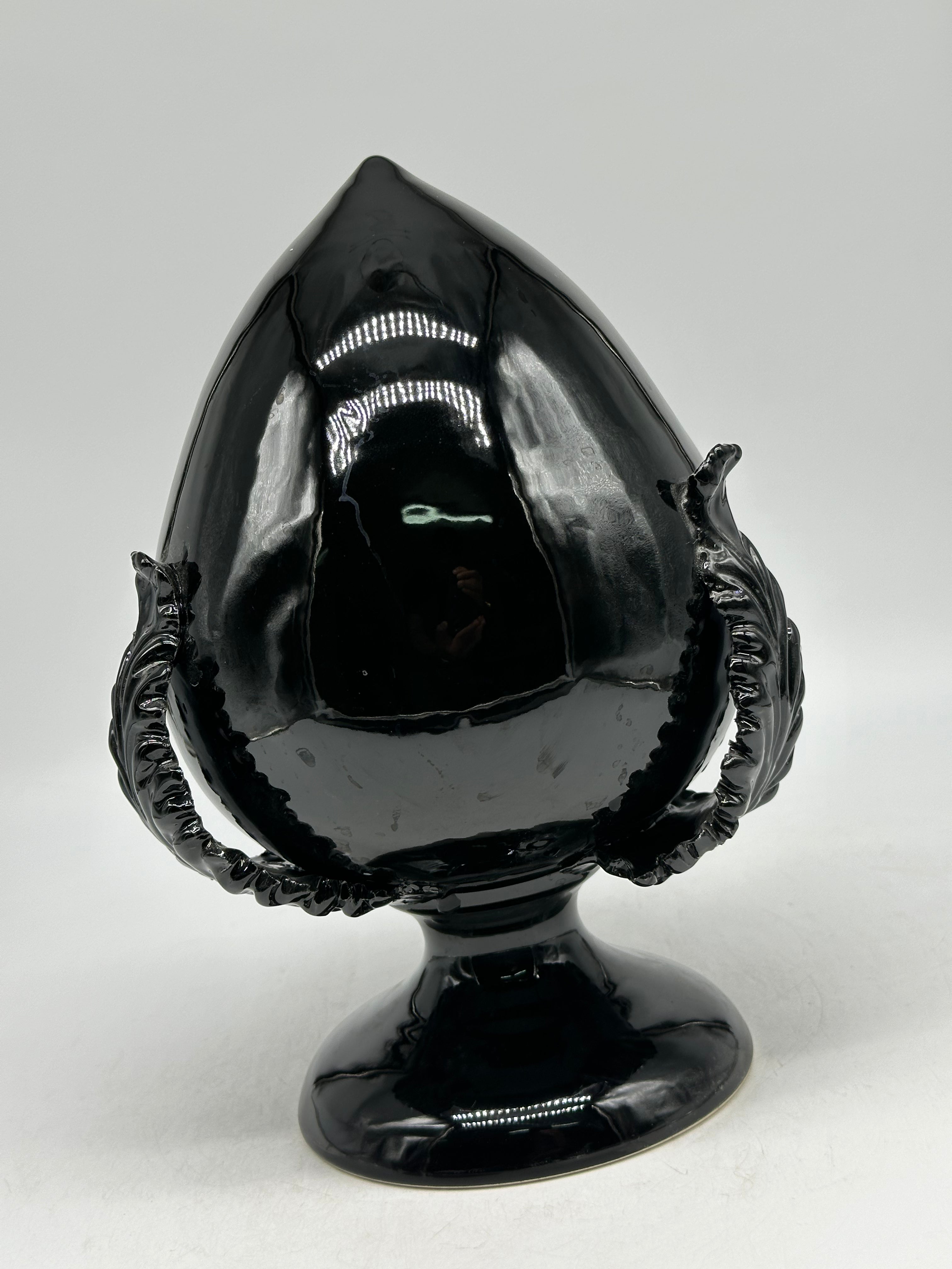 Pumo Ceramica Caltagirone cm H.25 Artigianale Nero - PUMI