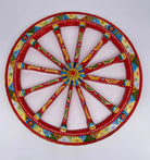 Ruota Carretto Siciliano Ceramica Caltagirone Diametro 30 cm Artigianale Decorata - MADE IN SICILY