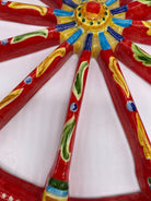 Ruota Carretto Siciliano Ceramica Caltagirone Diametro 30 cm Artigianale Decorata - DD CERAMICHE SICILIANE