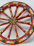 Ruota Carretto Siciliano Ceramica Caltagirone Diametro 30 cm Artigianale Decorata - MADE IN SICILY