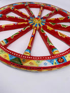 Ruota Carretto Siciliano Ceramica Caltagirone Diametro 30 cm Artigianale Decorata - DD CERAMICHE SICILIANE