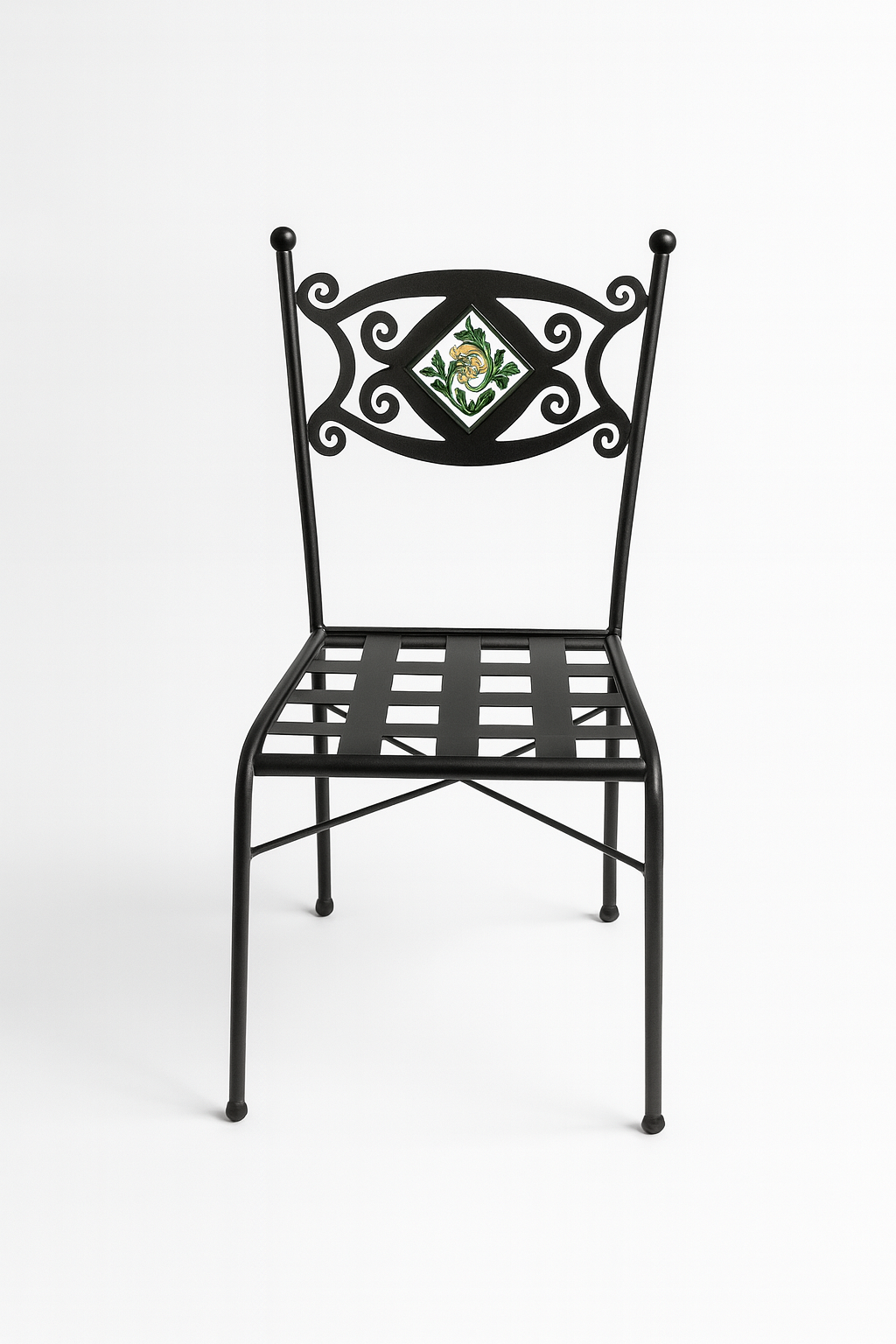 Sedia in Ferro Battuto con Mattonella - SEDIE