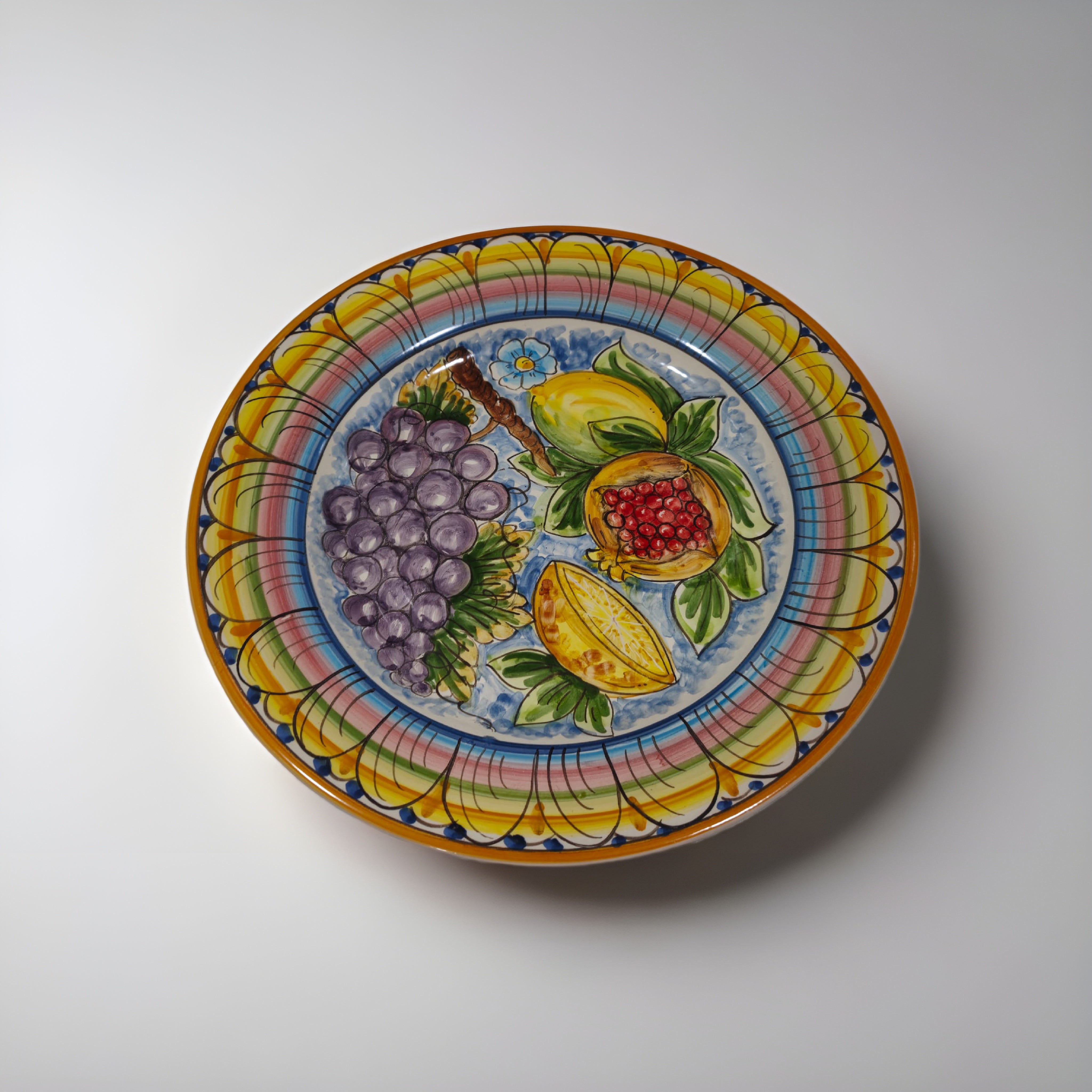 Servizio 12 Piatti Uso Alimentare Ceramica Caltagirone - Fruit of Sicily - PIATTI