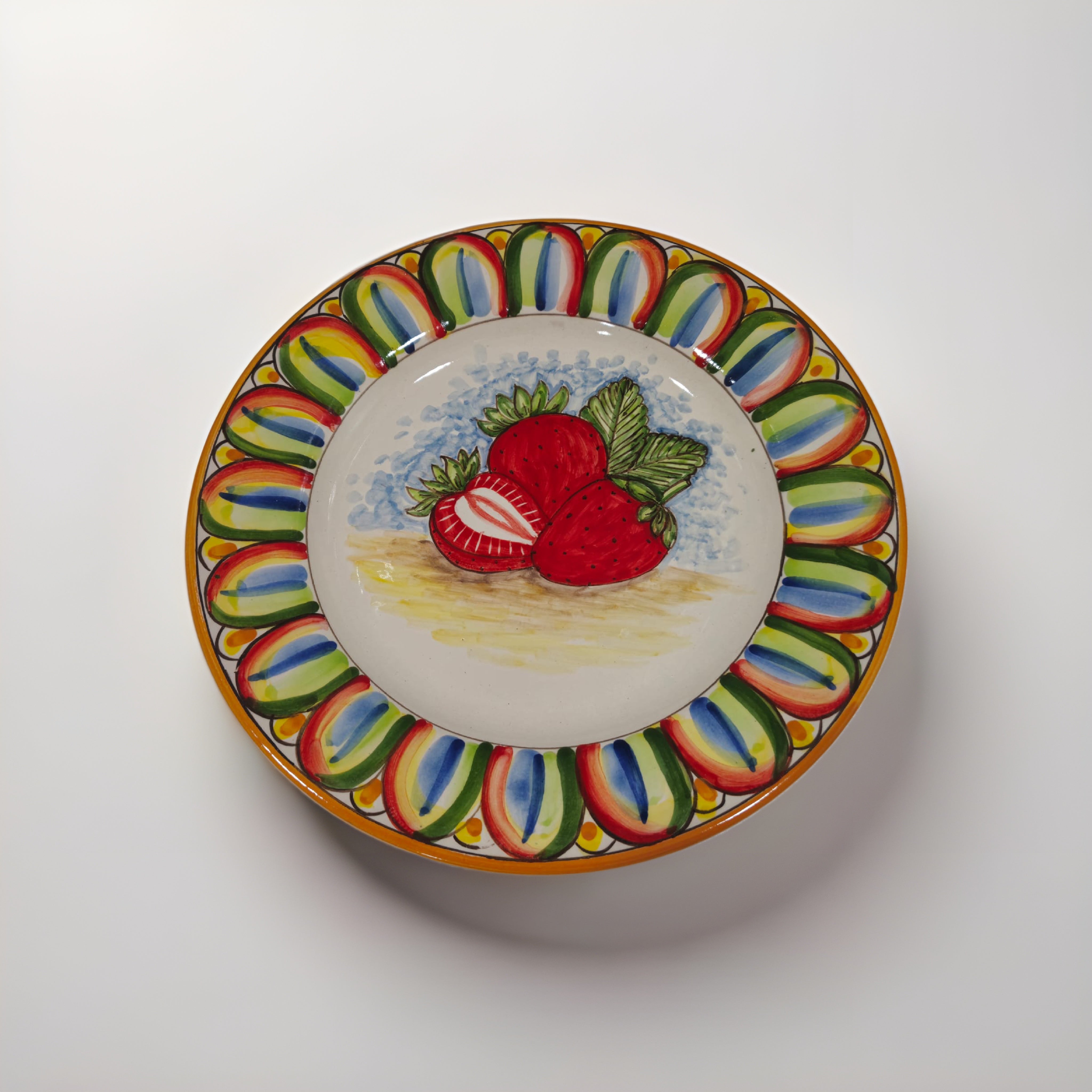 Servizio 12 Piatti Uso Alimentare Ceramica Caltagirone - Fruit of Sicily - PIATTI