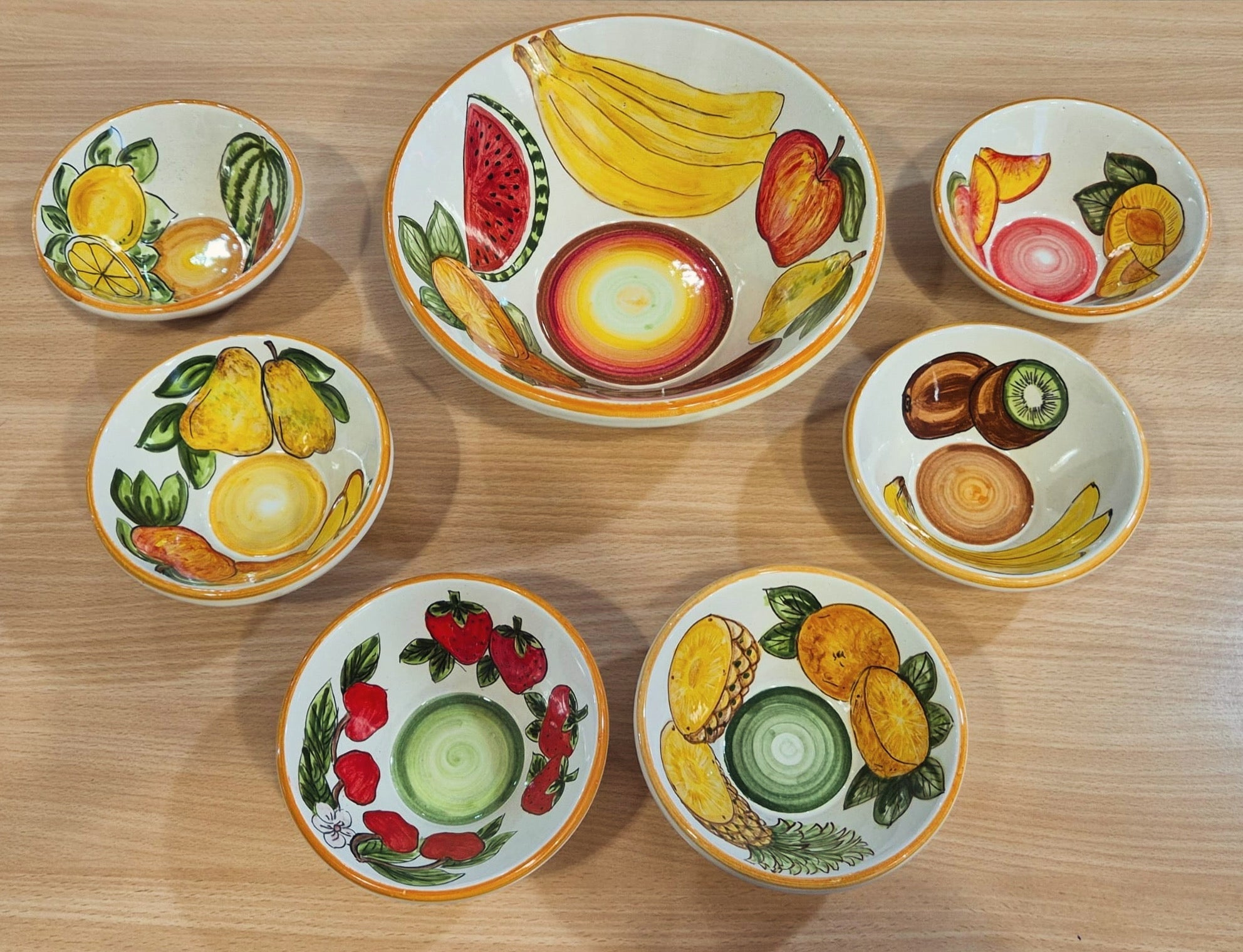 Servizio Macedonia per 6 persone Ceramica Caltagirone Artigianale - MADE IN SICILY