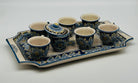 Set 6 tazzine da caffè con Vassoio e Zuccheriera Ceramica Caltagirone decorata a mano - MADE IN SICILY