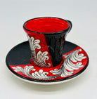 Set 6 tazzine da caffè decorate a mano “Ornato” Ceramica Caltagirone - MADE IN SICILY