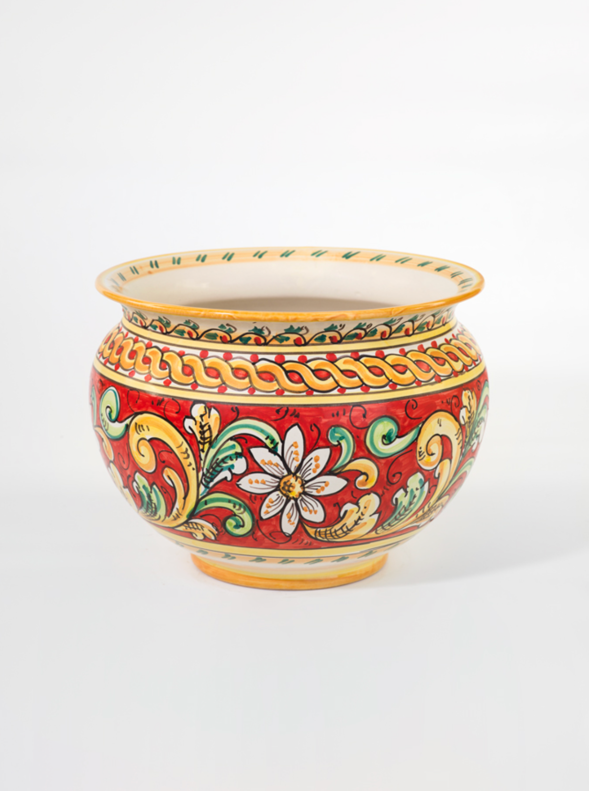 Portavaso Decorato Ceramica Caltagirone Artigianale VARIE MISURE - VASO