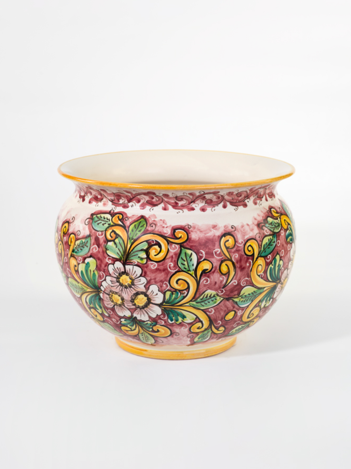 Portavaso Decorato Ceramica Caltagirone Artigianale VARIE MISURE - VASO