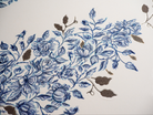 Tavolo Ovale cm 180x90 Pietra Lavica Decoro Floreale Blu - TAVOLI