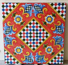 Tavolo Quadrato Scacchi – Pietra Lavica Decorato - TAVOLI