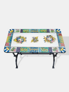Tavolo Rettangolare cm 200x100 Pietra Lavica Decoro Mori Siciliani - TAVOLI