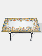 Tavolo Rettangolare cm 250x120 Pietra Lavica Decoro Uva e Melograni - TAVOLI