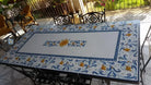 Tavolo Rettangolare Nuovo Seicento Blu – Pietra Lavica Decorata - TAVOLI