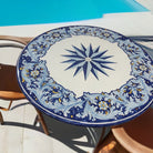 Tavolo Rotondo in Pietra Lavica Decoro N.16- MISURE VARIE - TAVOLO IN PIETRA LAVICA