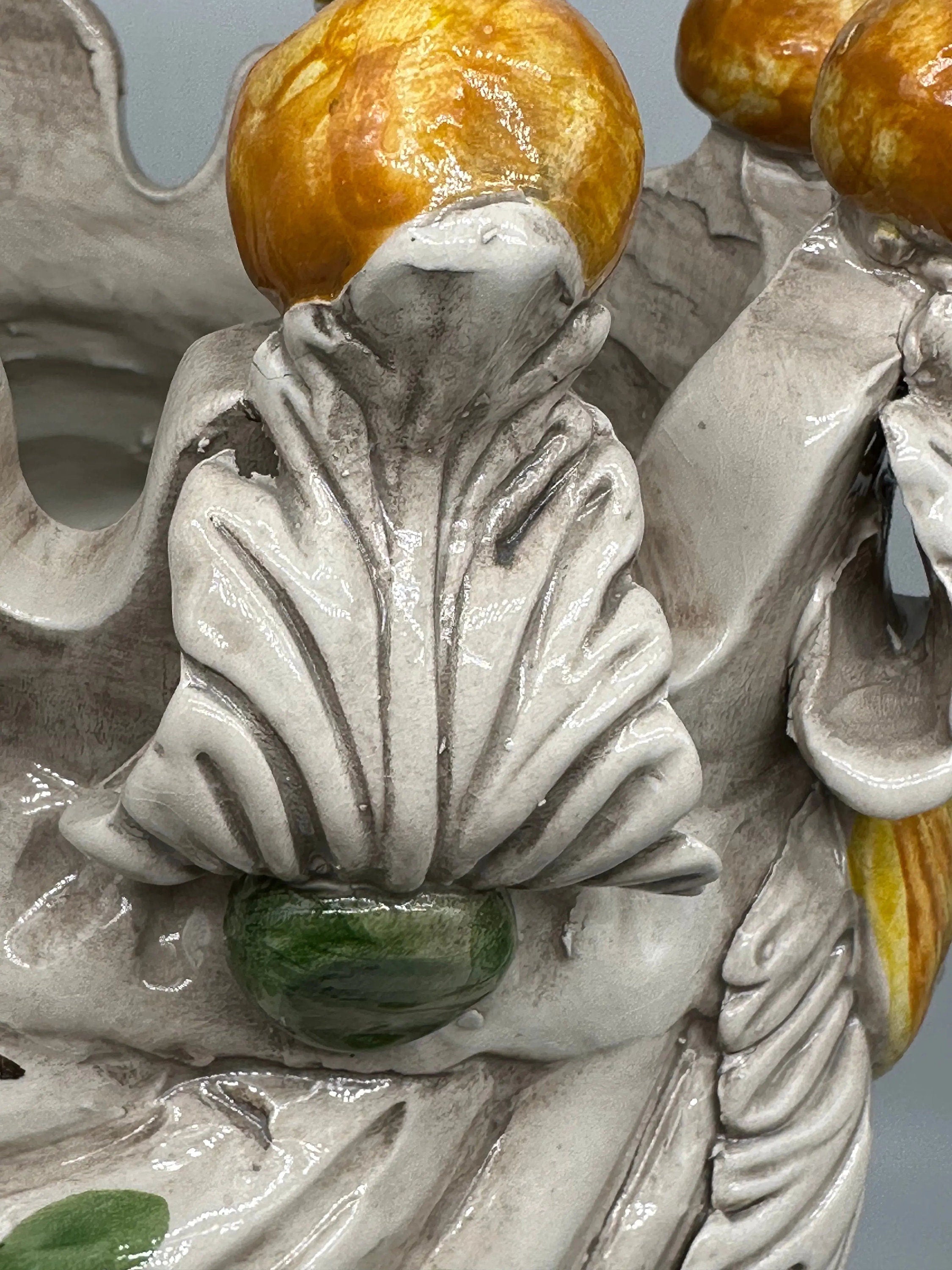 Teste di Moro Seicento Ceramica Caltagirone cm H.40 L.24 Artigianale Giallo Verde DD CERAMICHE SICILIANE