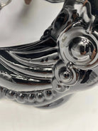 Teste di Moro Afro Ceramica Caltagirone cm H.37 L.24 Artigianale Nero Lucido DD CERAMICHE SICILIANE