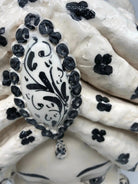 Teste di Moro Atena Ceramica Caltagirone cm H.40 L.28 Artigianale Bianco Pois Nero - DD CERAMICHE SICILIANE