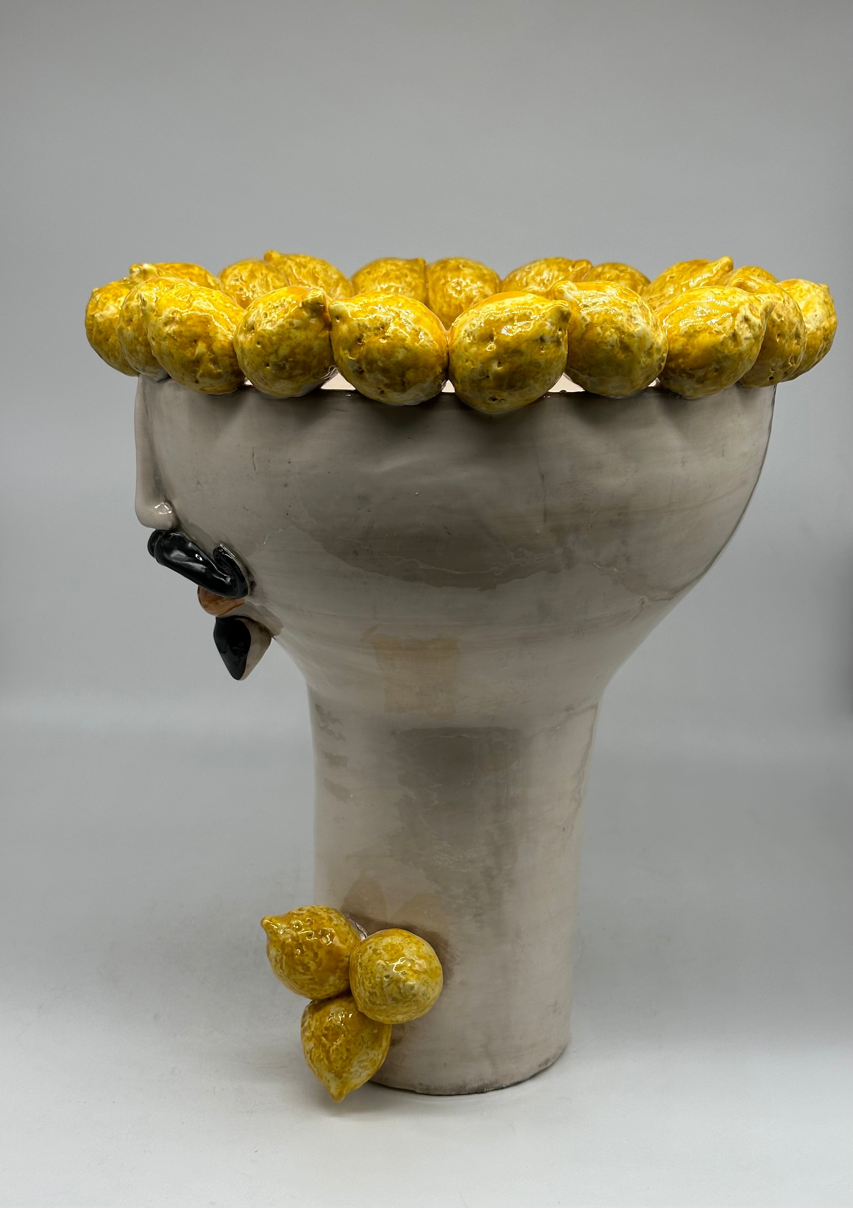 Teste di Moro Citrus Ceramica Caltagirone cm H.35 L.28 Artigianale - TESTE DI MORO