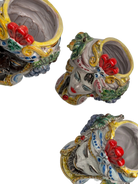 Teste di Moro Classica Ceramica Caltagirone cm H.20 L.13 Artigianale Craquelé DD CERAMICHE SICILIANE