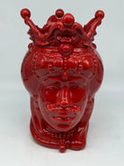 Teste di Moro Emiro Ceramica Caltagirone cm H.30 L.18 Artigianale Rosso DD CERAMICHE SICILIANE