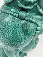 Teste di Moro Emiro Ceramica Caltagirone cm H.30 L.18 Artigianale Verde DD CERAMICHE SICILIANE