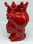 Teste di Moro Emiro Ceramica Caltagirone cm H.30 L.18 Artigianale Rosso DD CERAMICHE SICILIANE